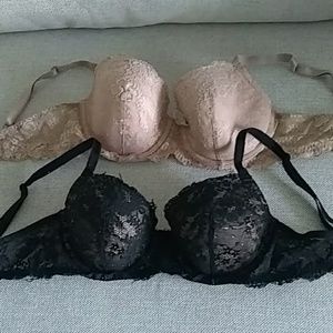 Two Victoria secret bras
